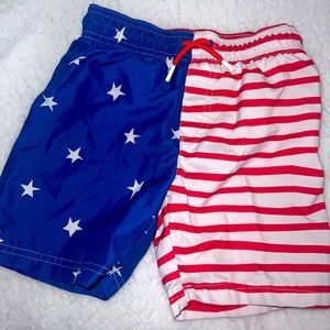 Boys patriotic swim trunks